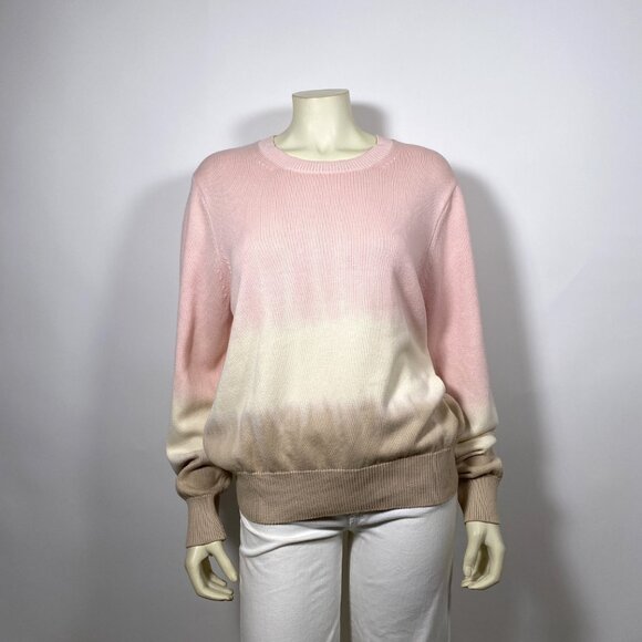 VERONICA BEARD Pink, Ivory and Tan Ombre 'Nikasha' Pullover Sweater - Picture 7 of 7